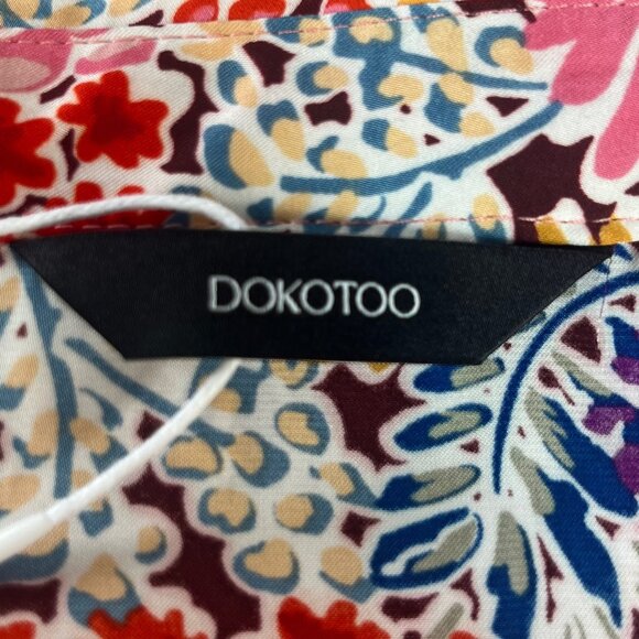 Dokotoo Shirt Floral Long Sleeve Womens 2XL Multicolor New - Picture 6 of 9